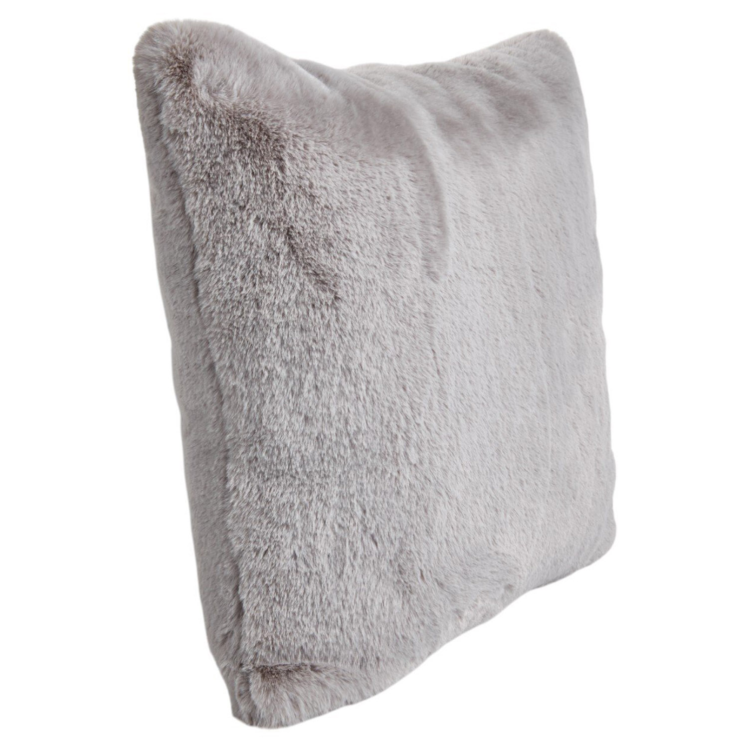 Large Rabbit Faux Fur Cushion Grey Image 5