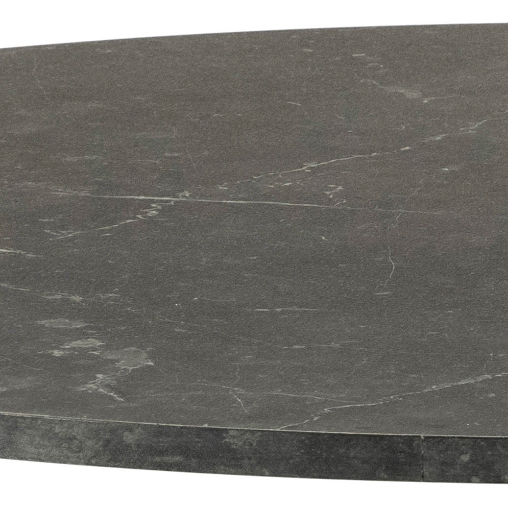 Furniture To Go Ibiza 4 Seater Round Dining Table with Black Top and Matt Black Base Image 4
