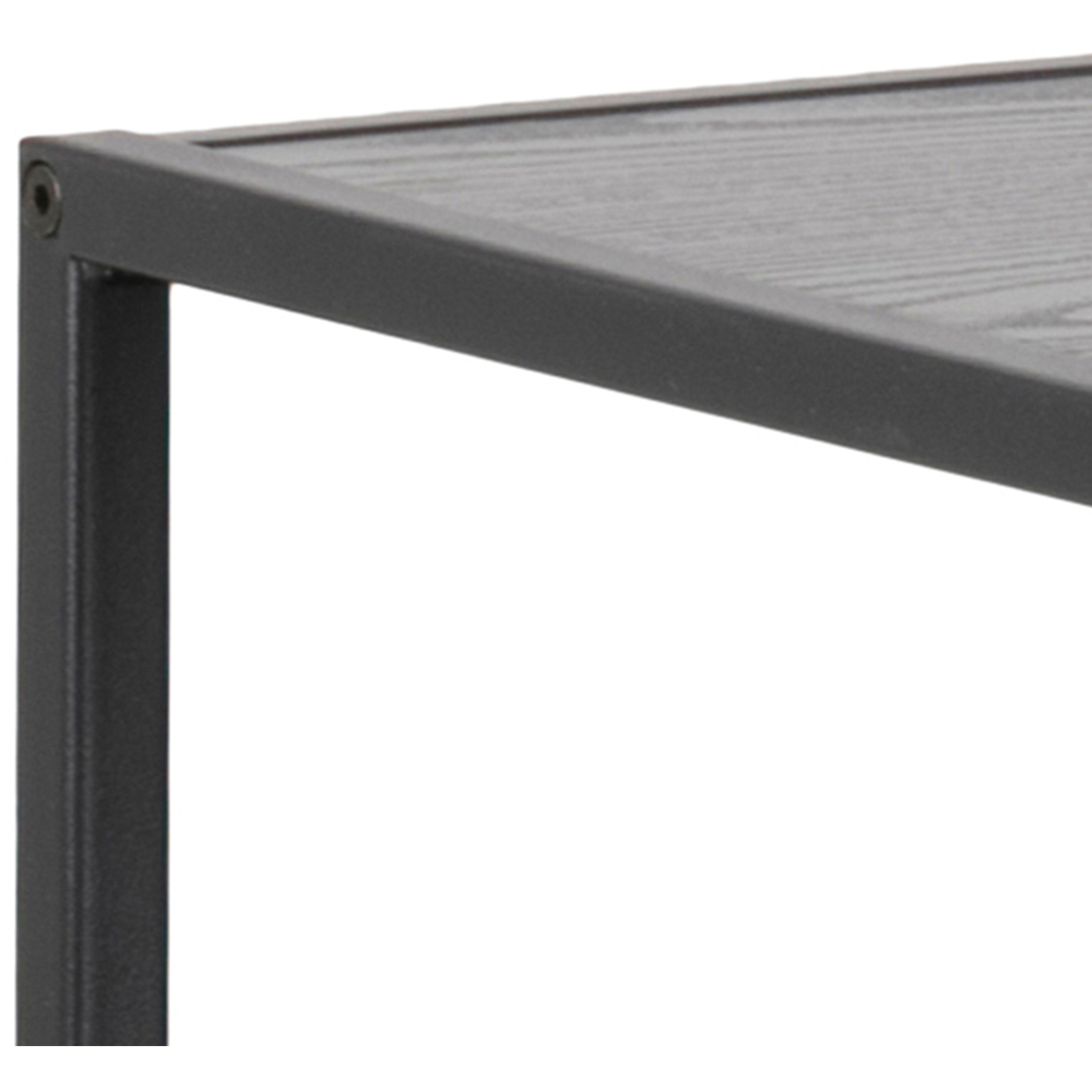 Furniture To Go Seaford Black Oak 4 Shelf Wide Bookcase Image 6