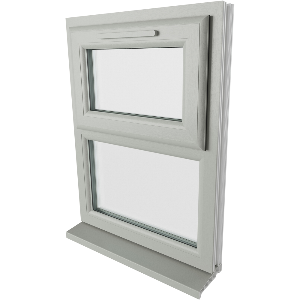 Crystal Agate and White Top Hung Over Fixed Light Clear Triple Glazed Window 610 x 965mm Image 3