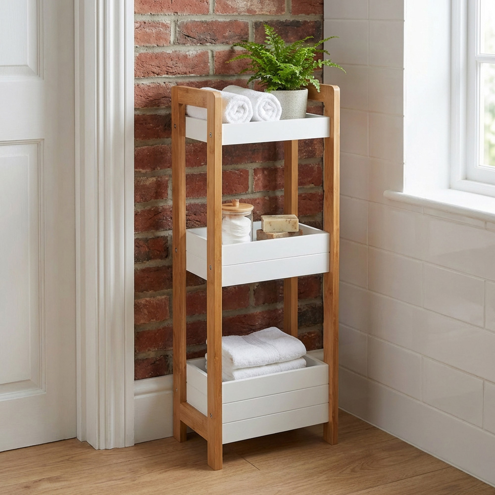 White 3 Tier Bathroom Caddie Image 4