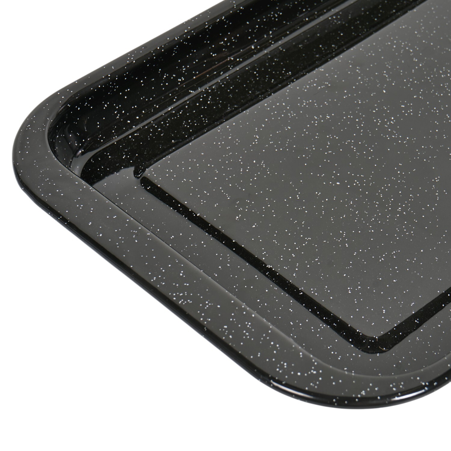 My Kitchen Large Enamel Oven Tray Black Image 4