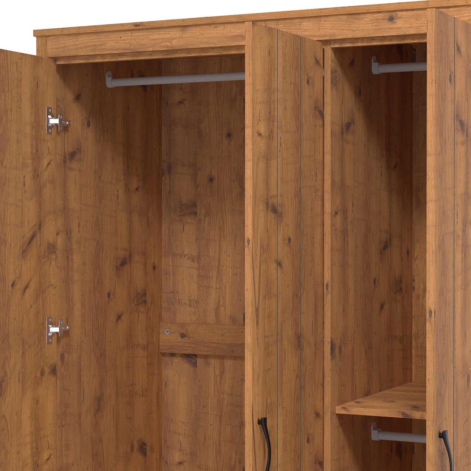 Camford 3 Door 2 Drawer Oak Wardrobe Image 6