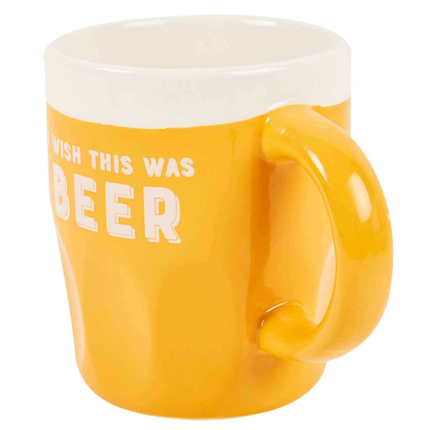 Beer Mug - Yellow and White Image 2