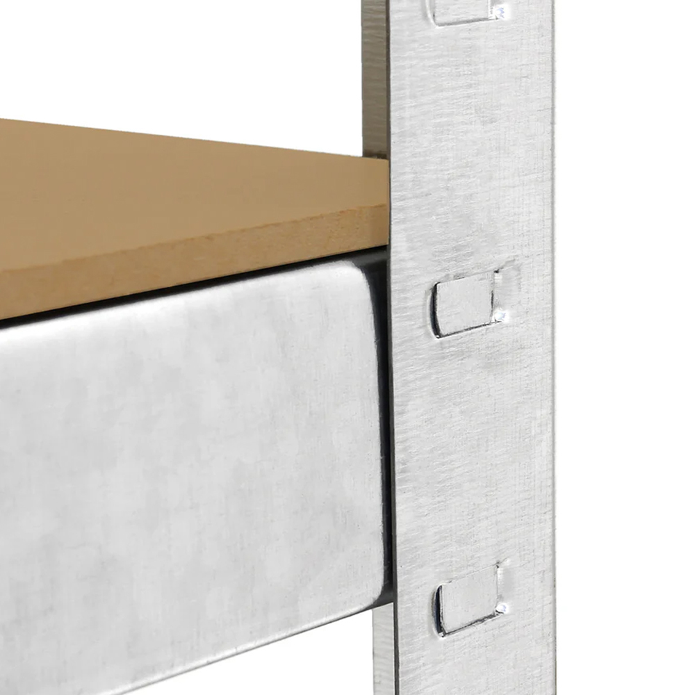 Monster Shop Galwix Galvanised Steel Shelve Racking 90cm Set of 4 Image 6