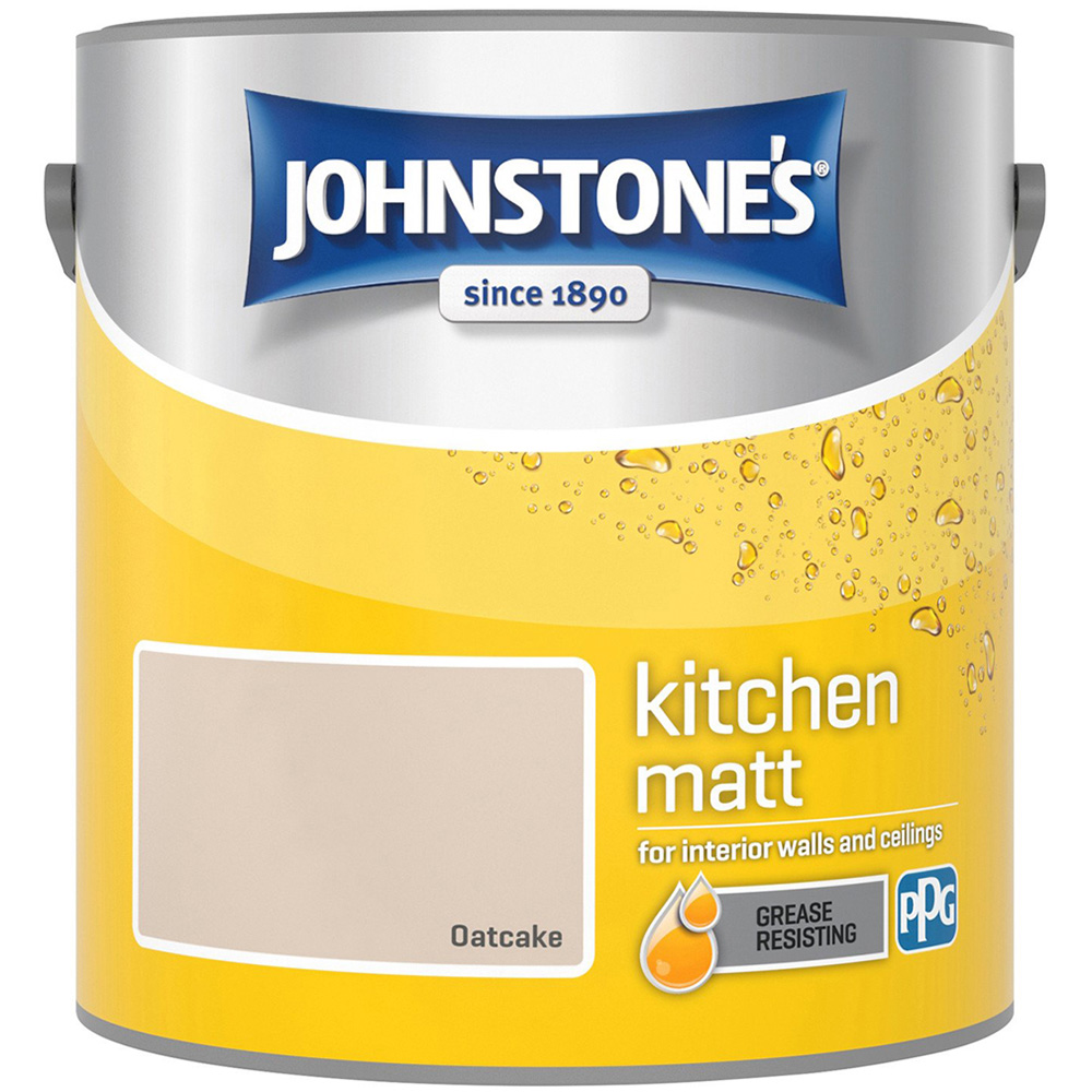 Johnstone's Kitchen Grease Resisting Matt Paint - Oatcake Image 2