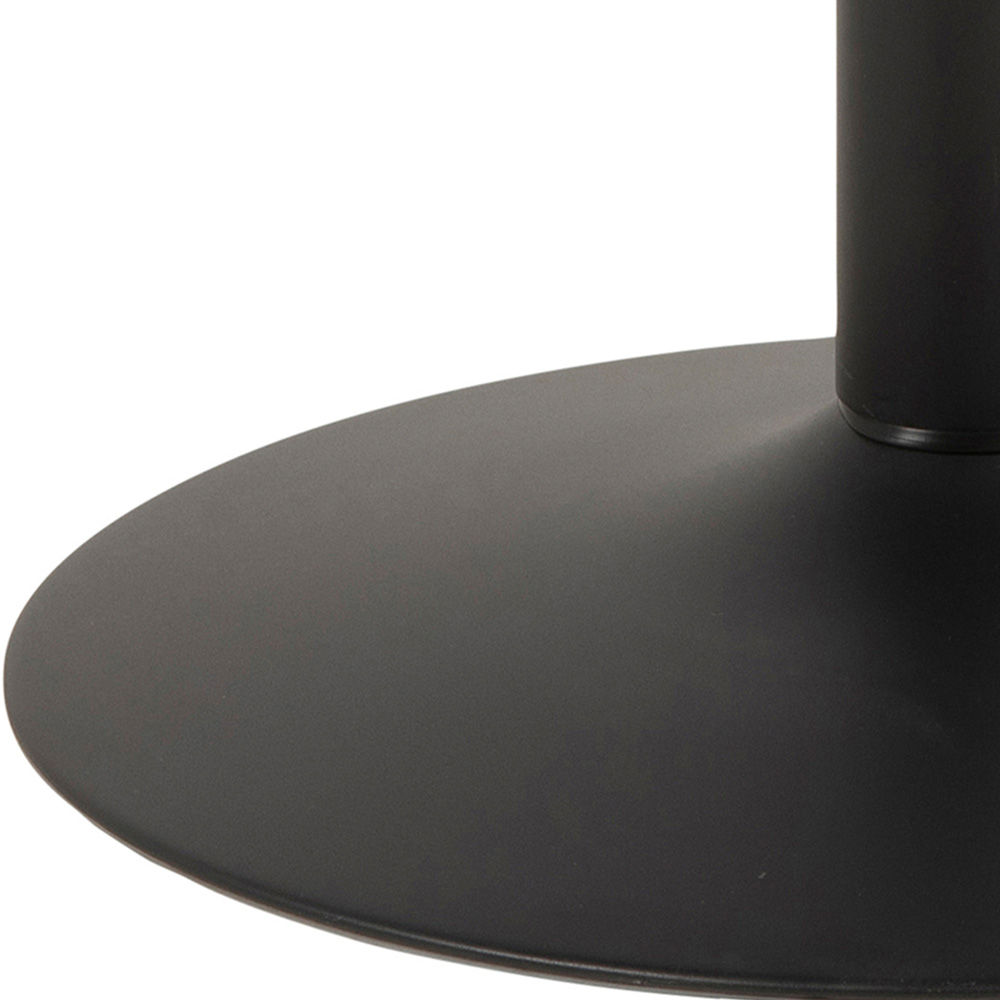 Furniture To Go Ibiza 4 Seater Round Dining Table with Black Ash Top and Matt Black Base Image 8