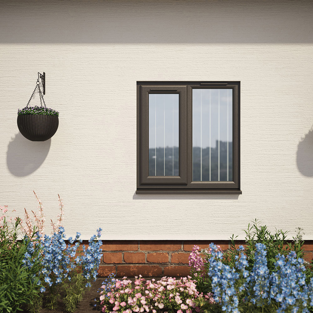 Crystal Black and White LH Side Hung Next to a Fixed Obscure Triple Glazed Window 905 x 965mm Image 5