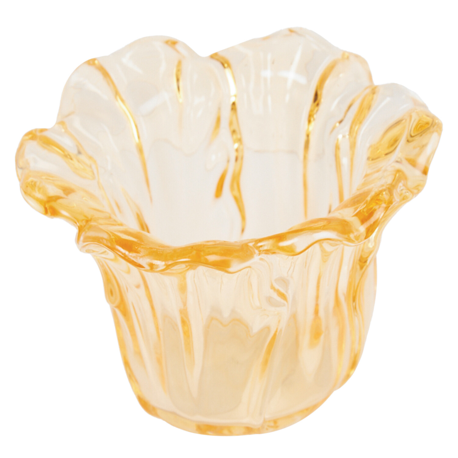 Tulip Glass Tealight Holder - Yellow, Clear, or Green Image 2