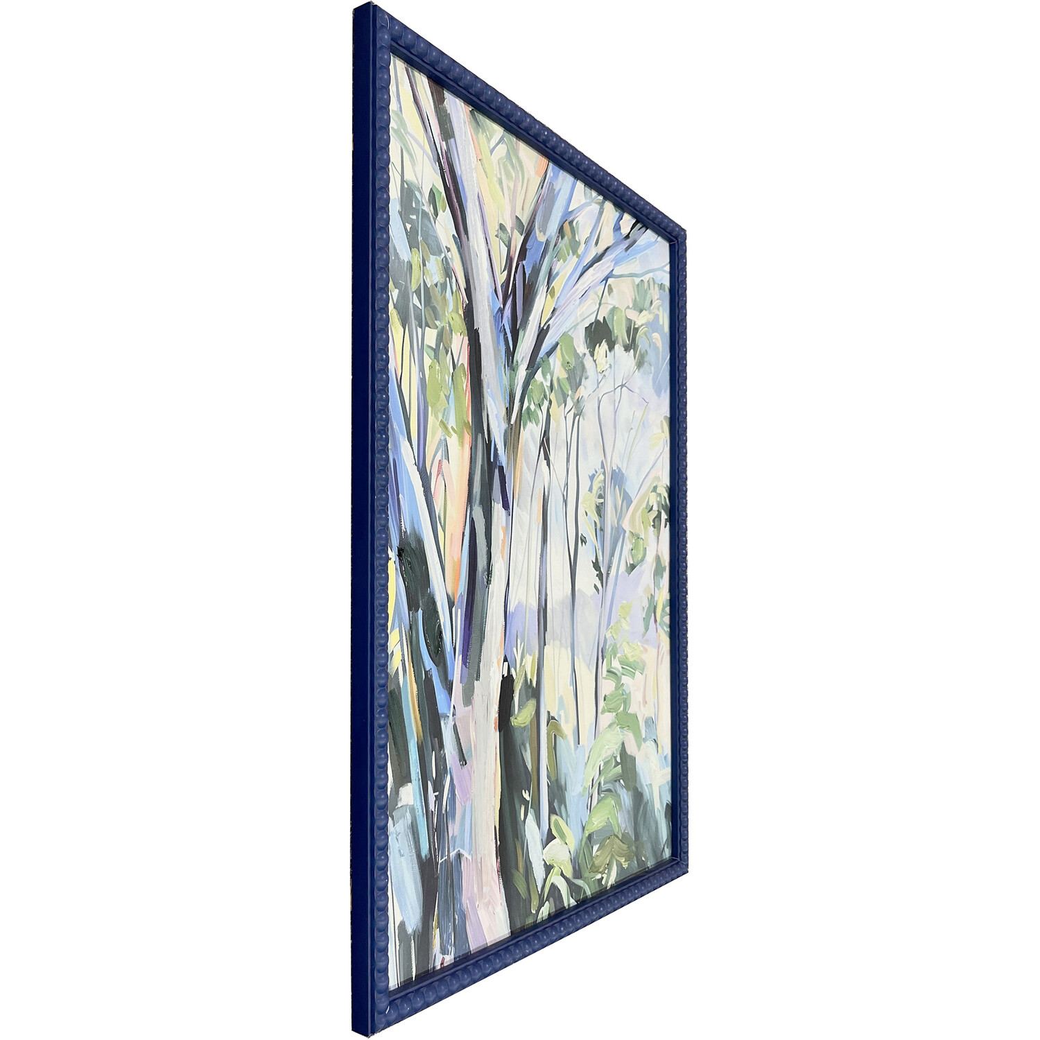 Abstract Woodland Framed Art Blue Image 2
