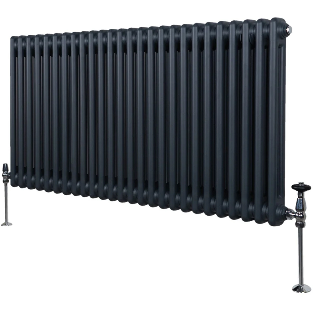 Monster Shop 5053 BTU Anthracite Grey Traditional 2 Column Radiator 600 x 1192mm Image 3