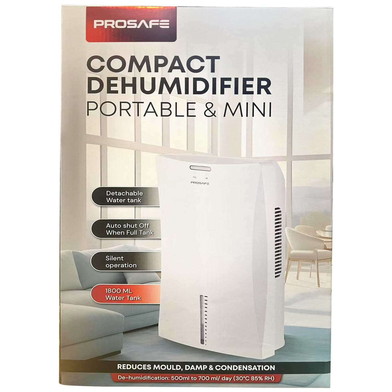 PROSAFE Compact Dehumidifier - White Image 4