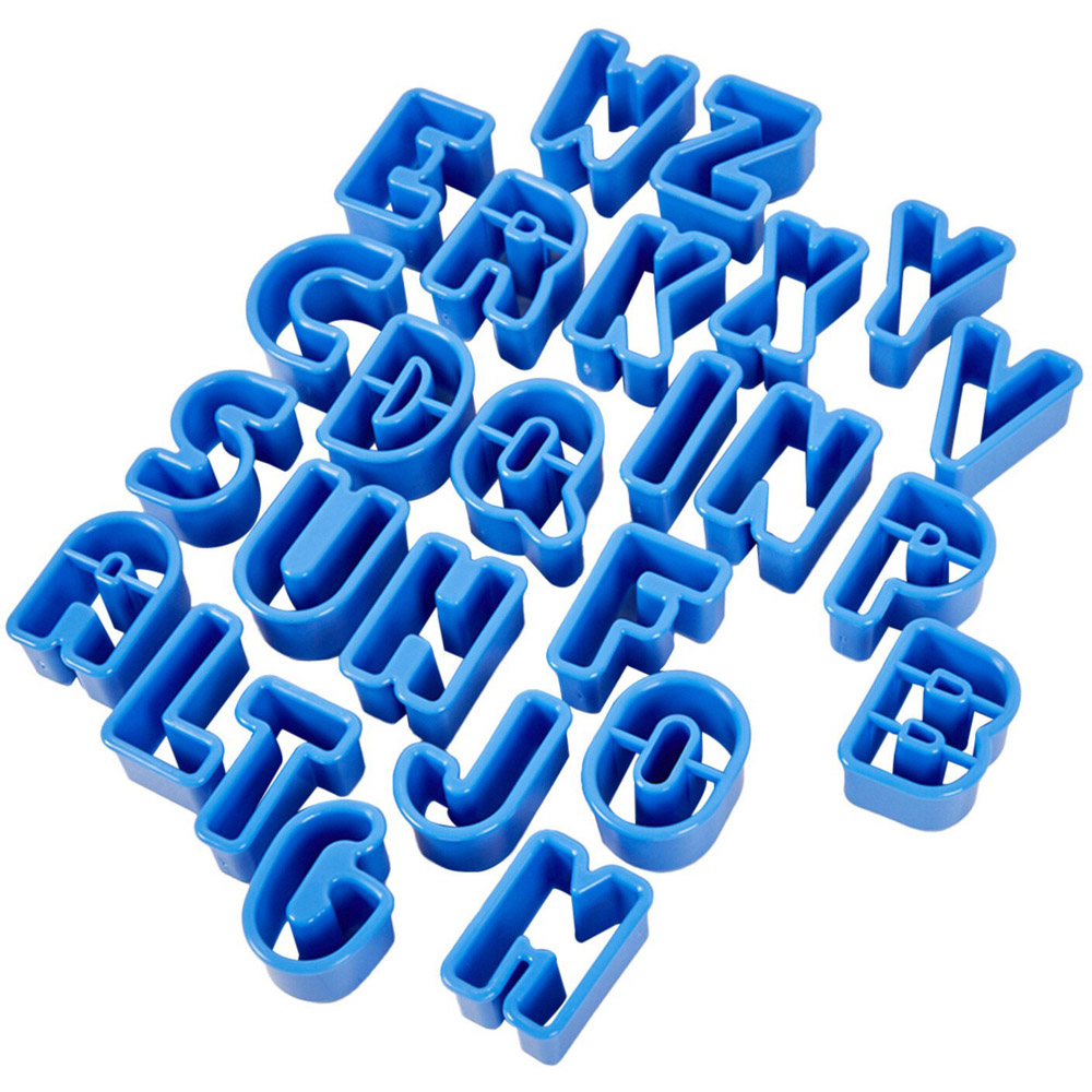 26 Piece Plastic Alphabet Set - Light Blue Image 3