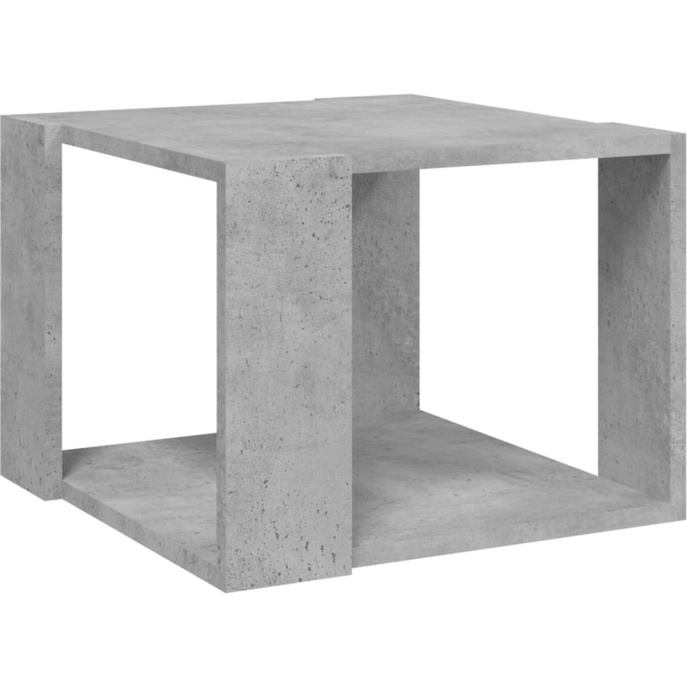 Walplus 2-Tier Concrete Grey Square Coffee Table Image 2