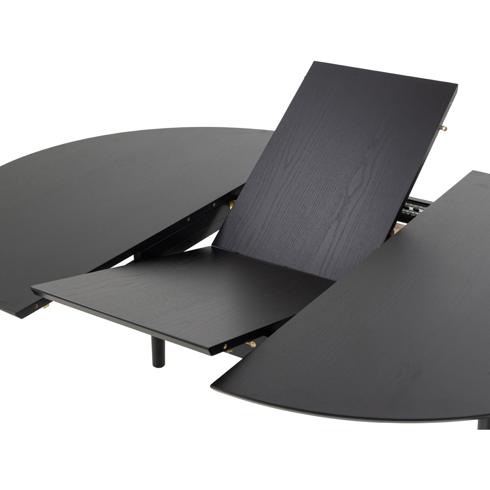 Furniture To Go Montreux Black 6 Seater 115 to 154cm Round Extending Dining Table Image 4