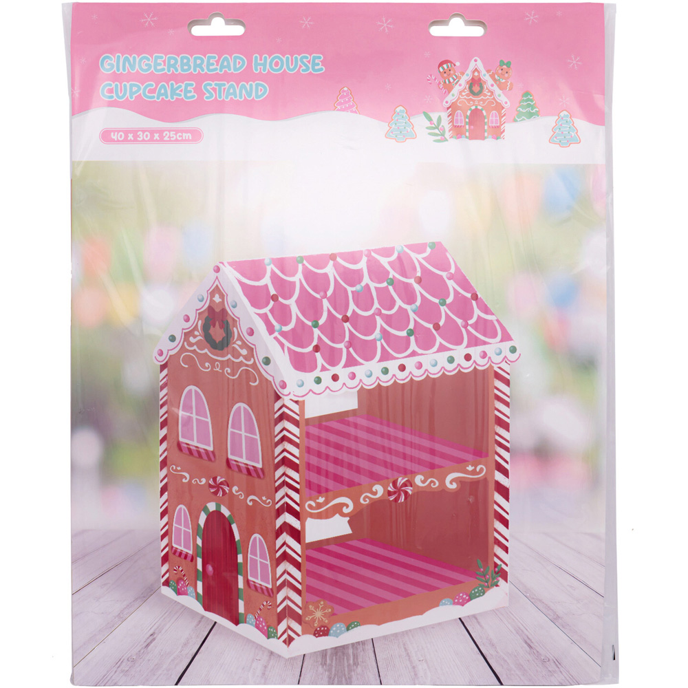 Gingerbread House Cupcake StandPink Image 2