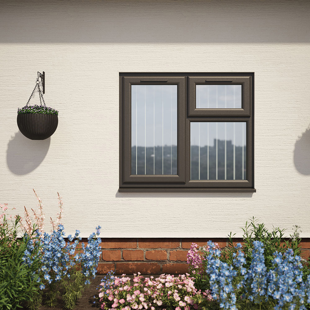 Crystal Black and White LH Side Hung and Top Opener Clear Triple Glazed Window 1190 x 965mm Image 5