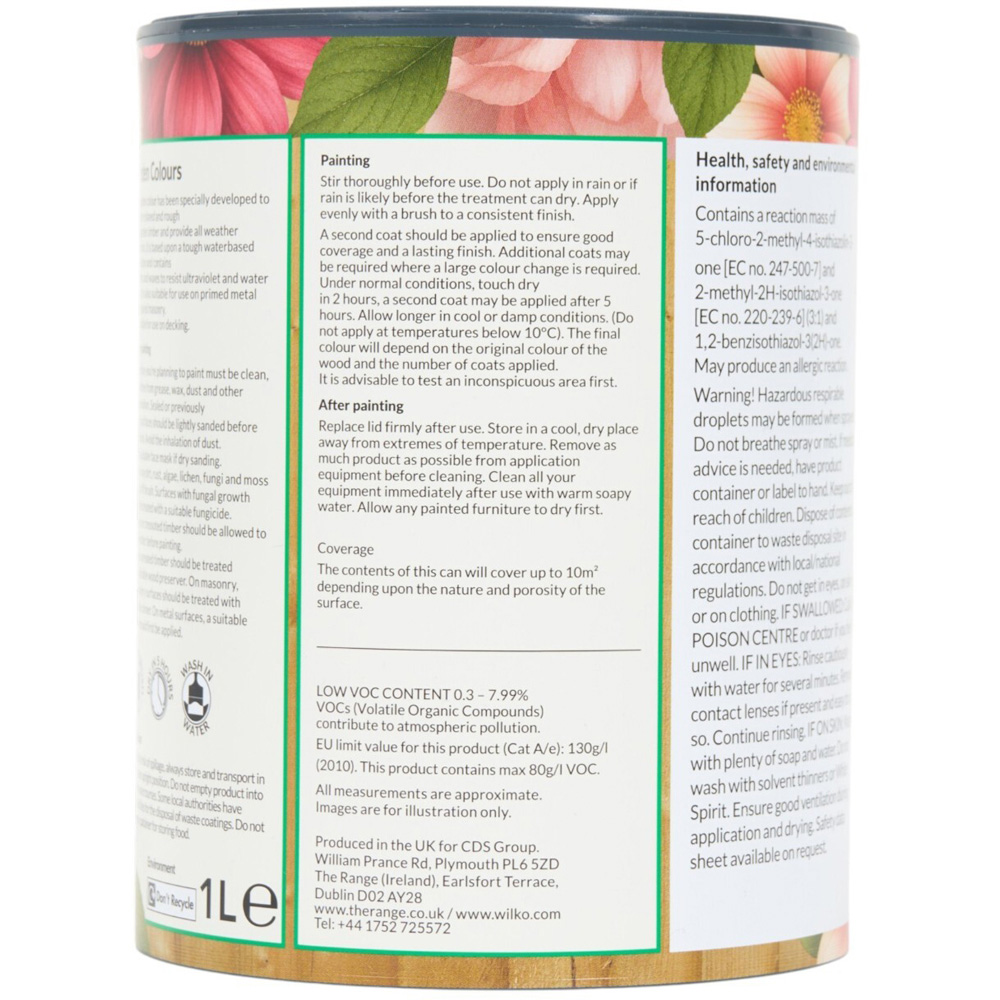 Wilko Garden Colours Willow Wood Paint 1L Image 2