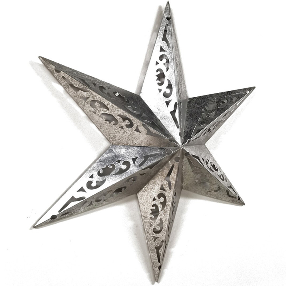 Metal Patterned Star Silver Image 3