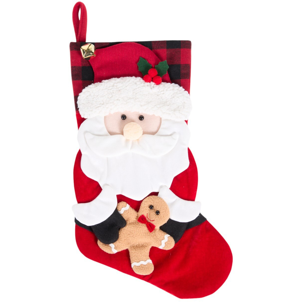 Santa or Snowman Novelty StockingMulticolour Image 2