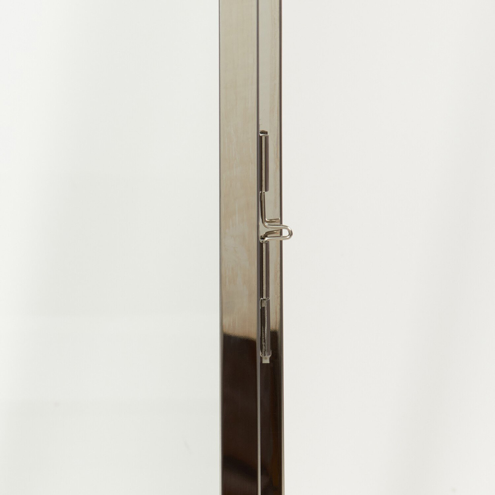 53.5cm Stainless Steel Lantern - Silver Image 4