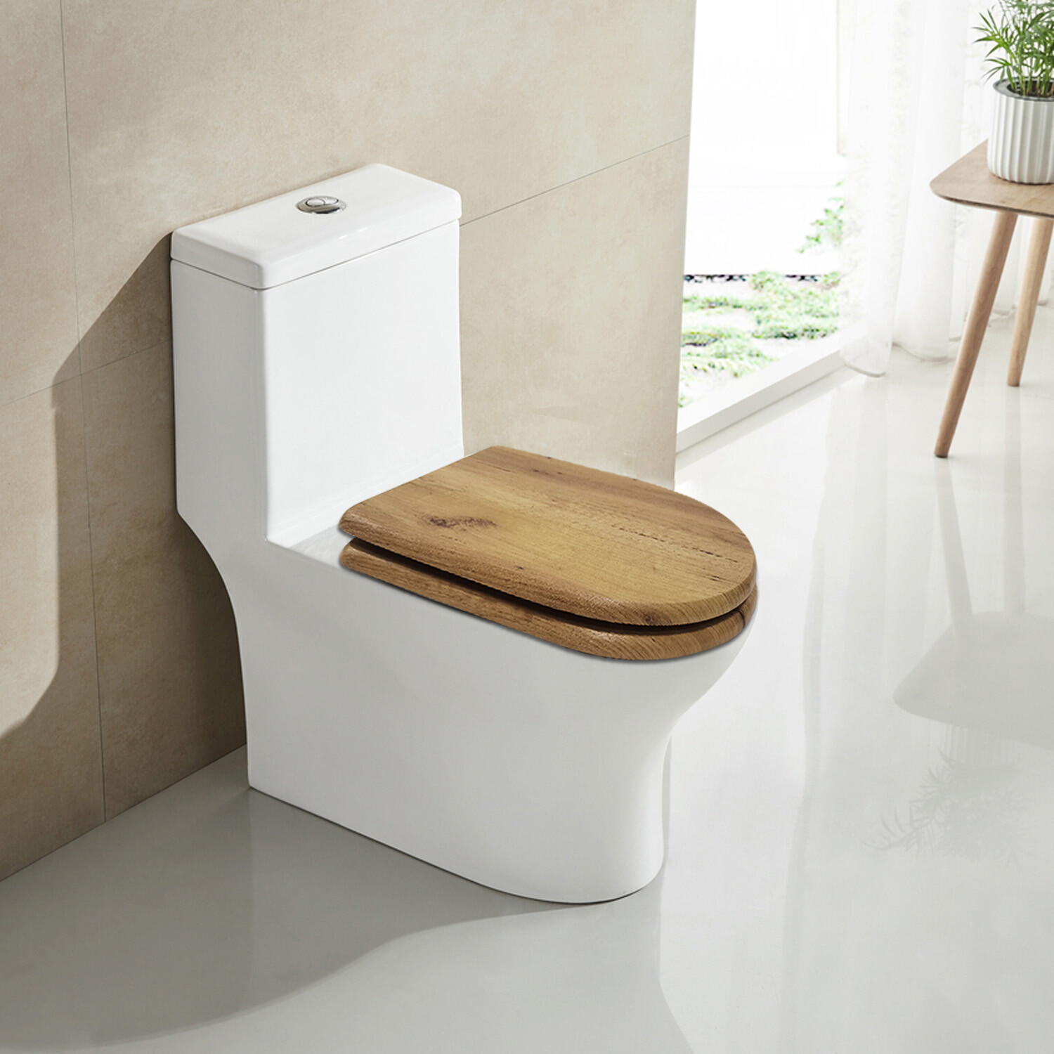 Oslo Wood Effect Toilet Seat Image 3