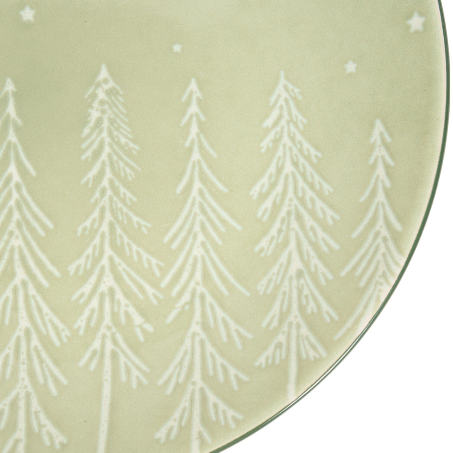 Nordic Tree Dinner Plate Green Image 4