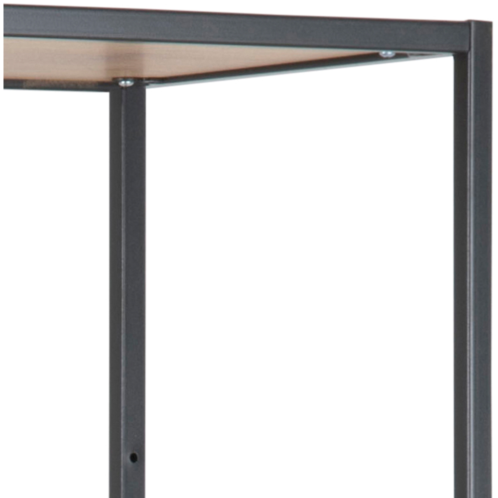 Furniture To Go Seaford Black and Oak 5 Shelf Tall Bookcase Image 3