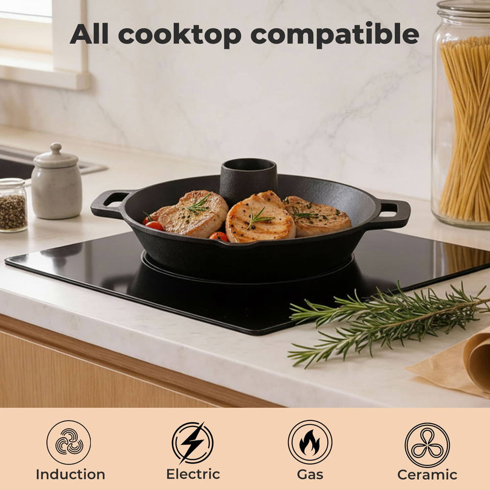 Toque Cast Iron Non-Stick Chicken Roaster Stand 27cm Image 6