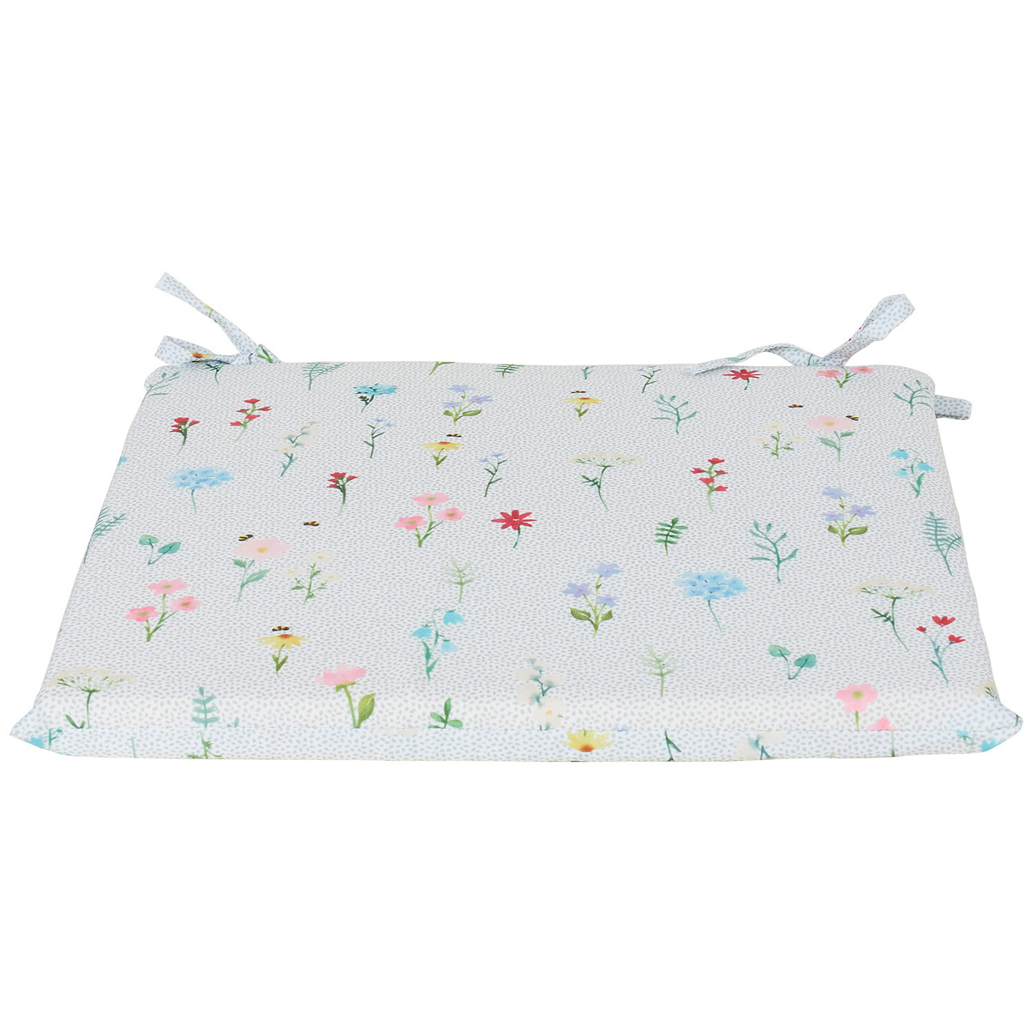 Flower Market Seat Pad - White Image 3