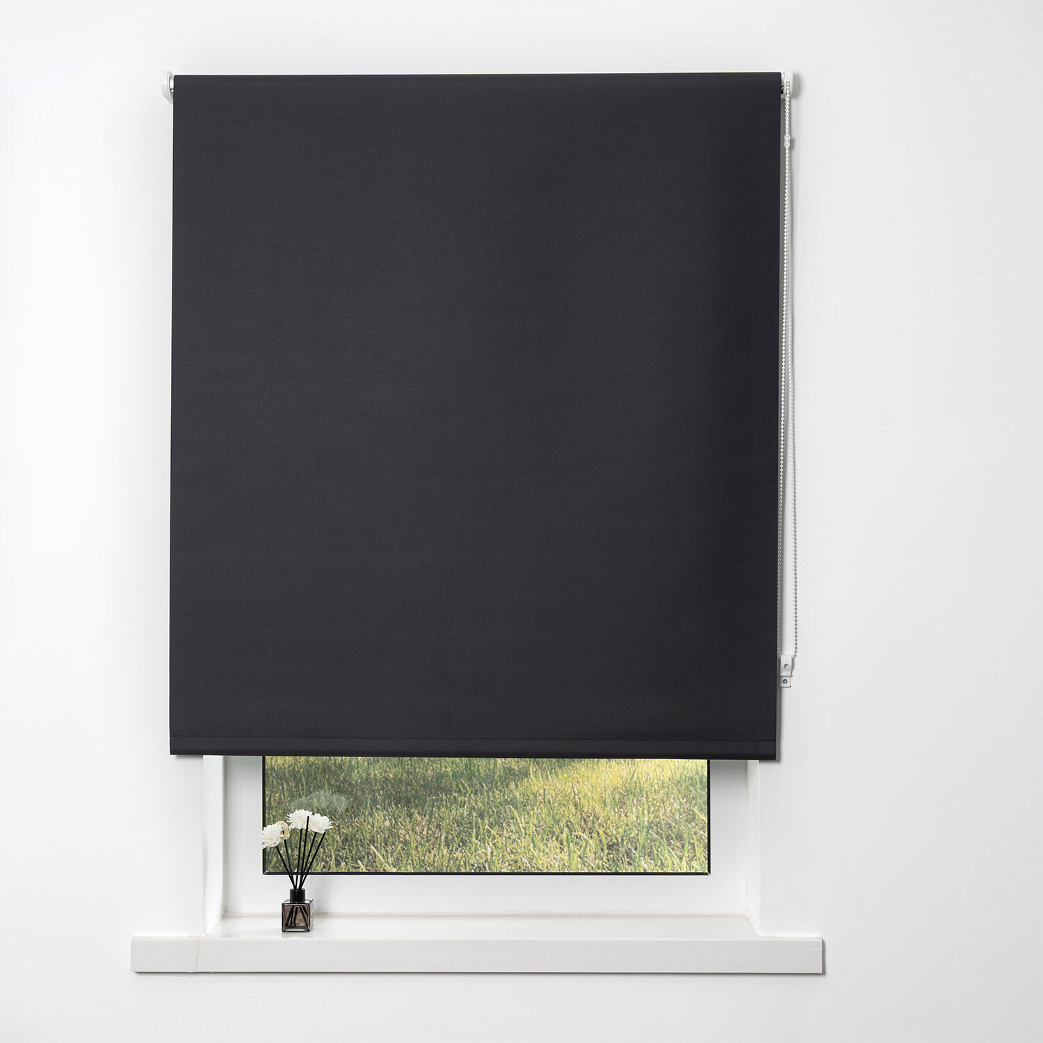 Divante Plain Blackout Roller Blind - Dark Slate / 90cm Image 3