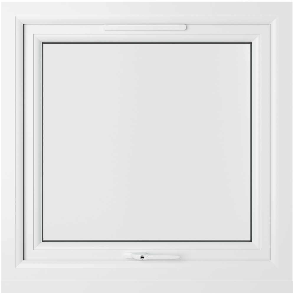 Crystal Black and White Top Hung Opener Clear Double Glazed Window 820 x 820mm Image 3