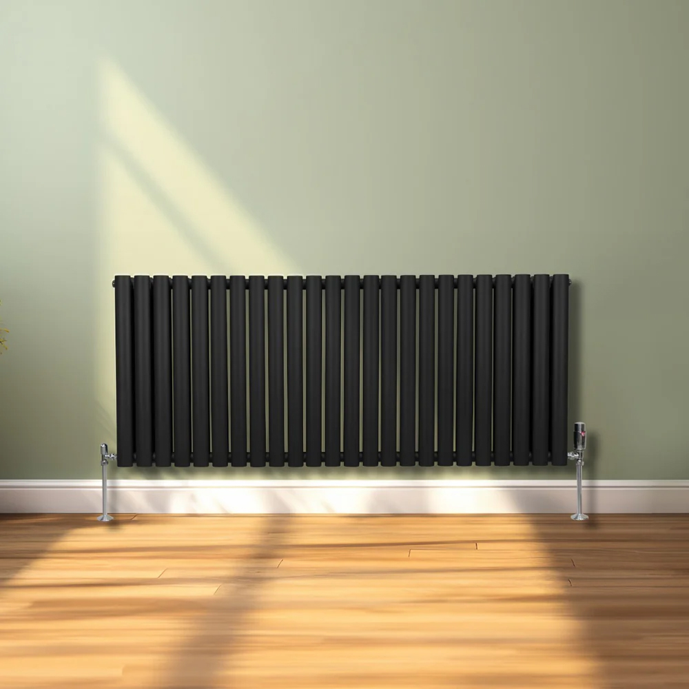 Monster Shop 6440BTU Black Oval Column Radiator 600 x 1440mm Image 2