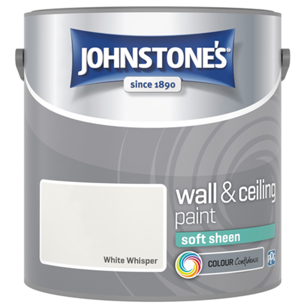 Johnstone's Walls & Ceilings White Whisper Soft Sheen Paint 2.5L Image 2