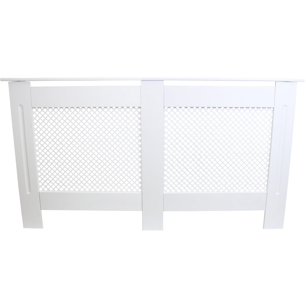 MonsterShop White Trellised Grill MDF Radiator Cover 820 x 1515mm Image 3