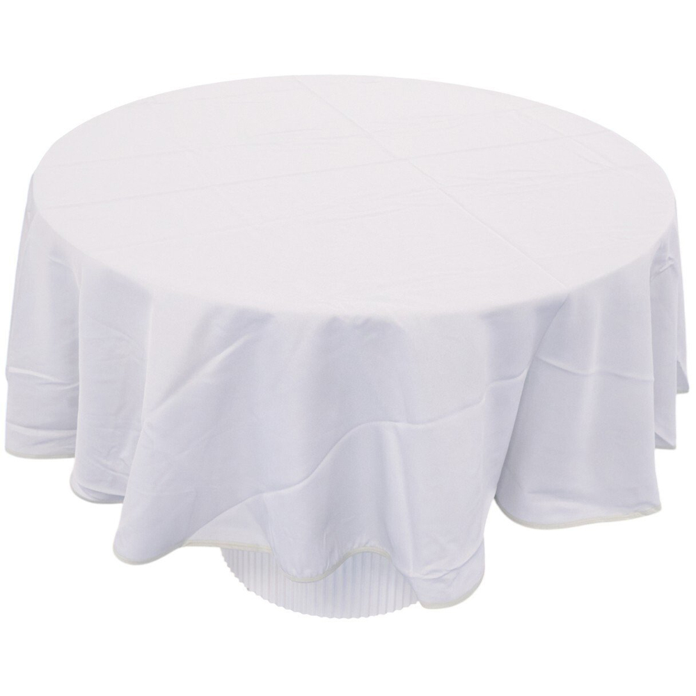 Grey Round Tablecloth Grey Image 3