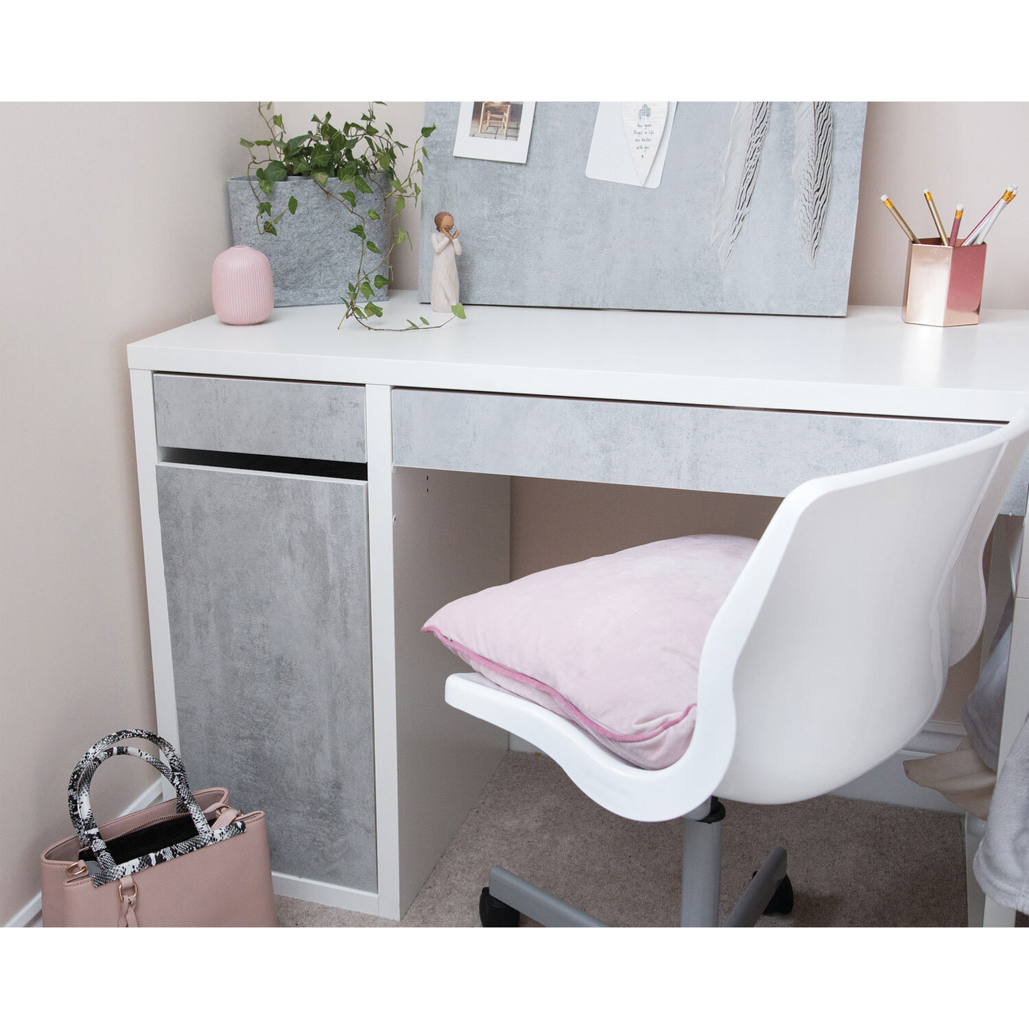 d-c-fix Grey Concrete Sticky Back Plastic Vinyl Wrap Film 67.5cm x 2m Image 5