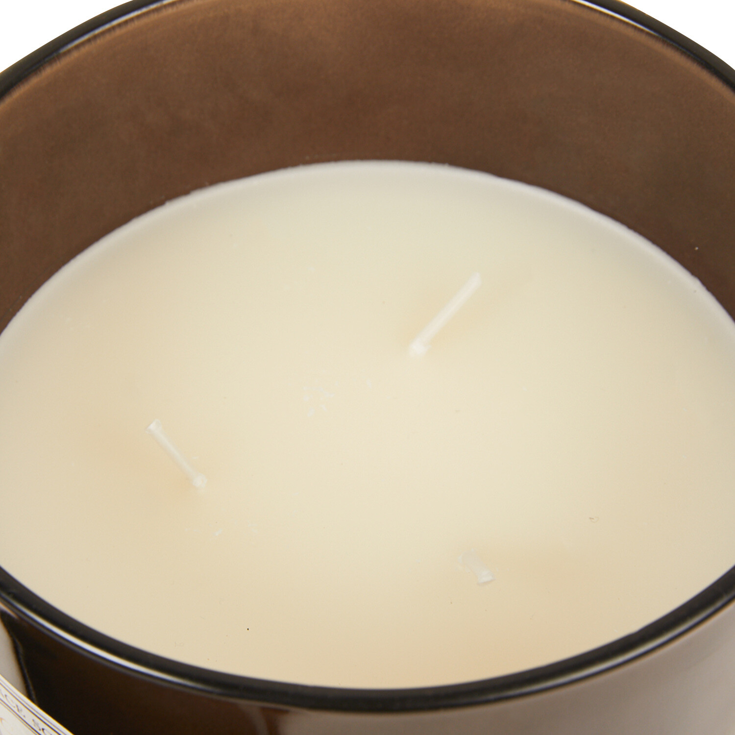 Sandalwood and Jasmine 3 Wick Candle - Brown Image 4