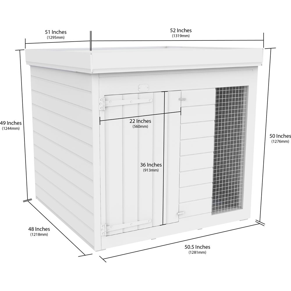 DIY Sheds 4 x 4ft Pressure Treated Tongue and Groove Timber Dog Kennel and Run Image 8