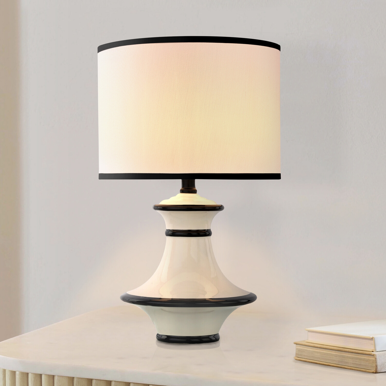 Jayden Ceramic Table Lamp White Image 3