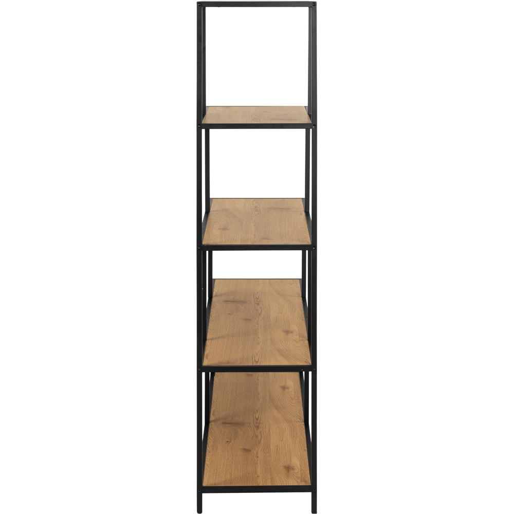 Furniture To Go Seaford Black and Oak 4 Shelf Bookcase Image 3