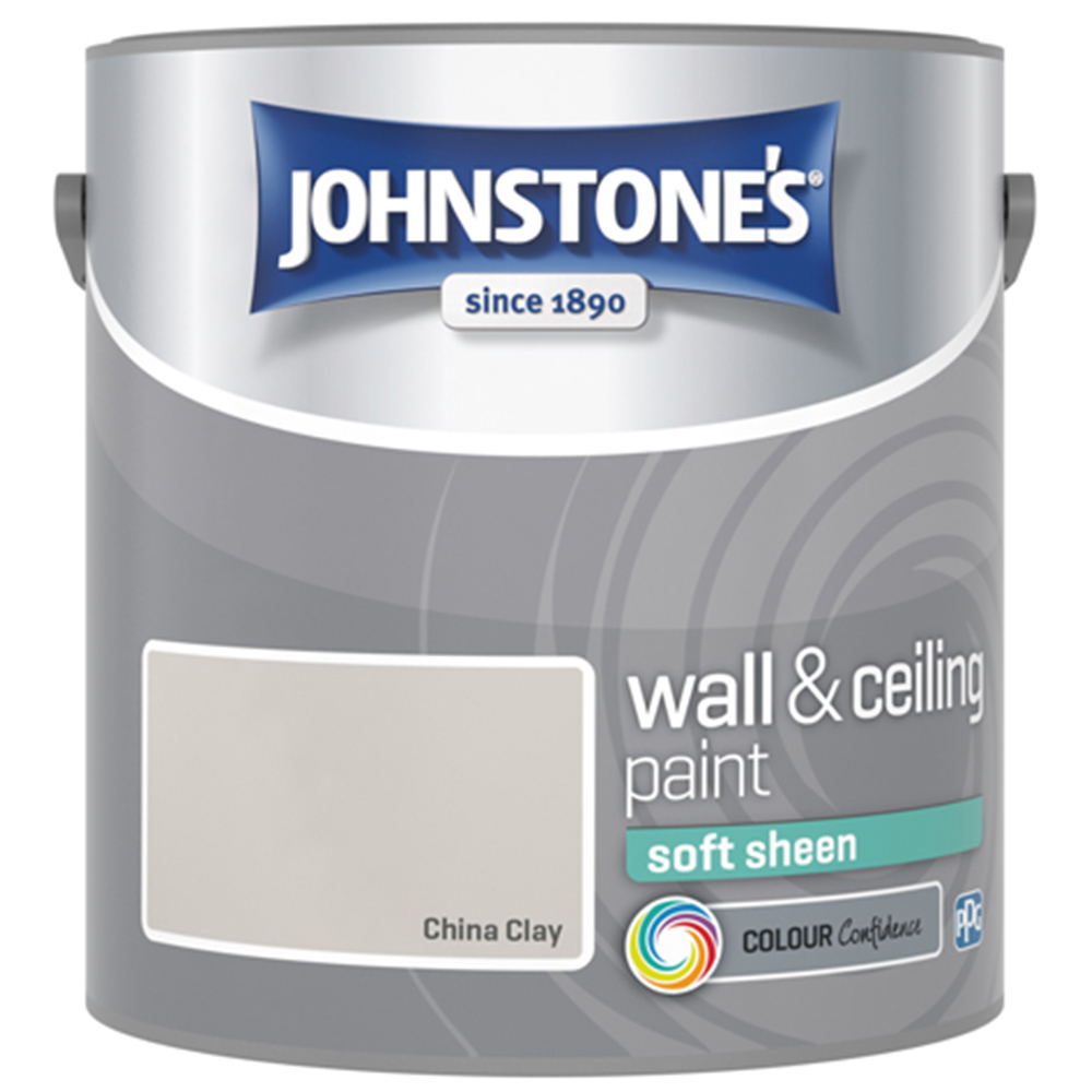 Johnstone's Walls & Ceilings China Clay Soft Sheen Paint 2.5L Image 2