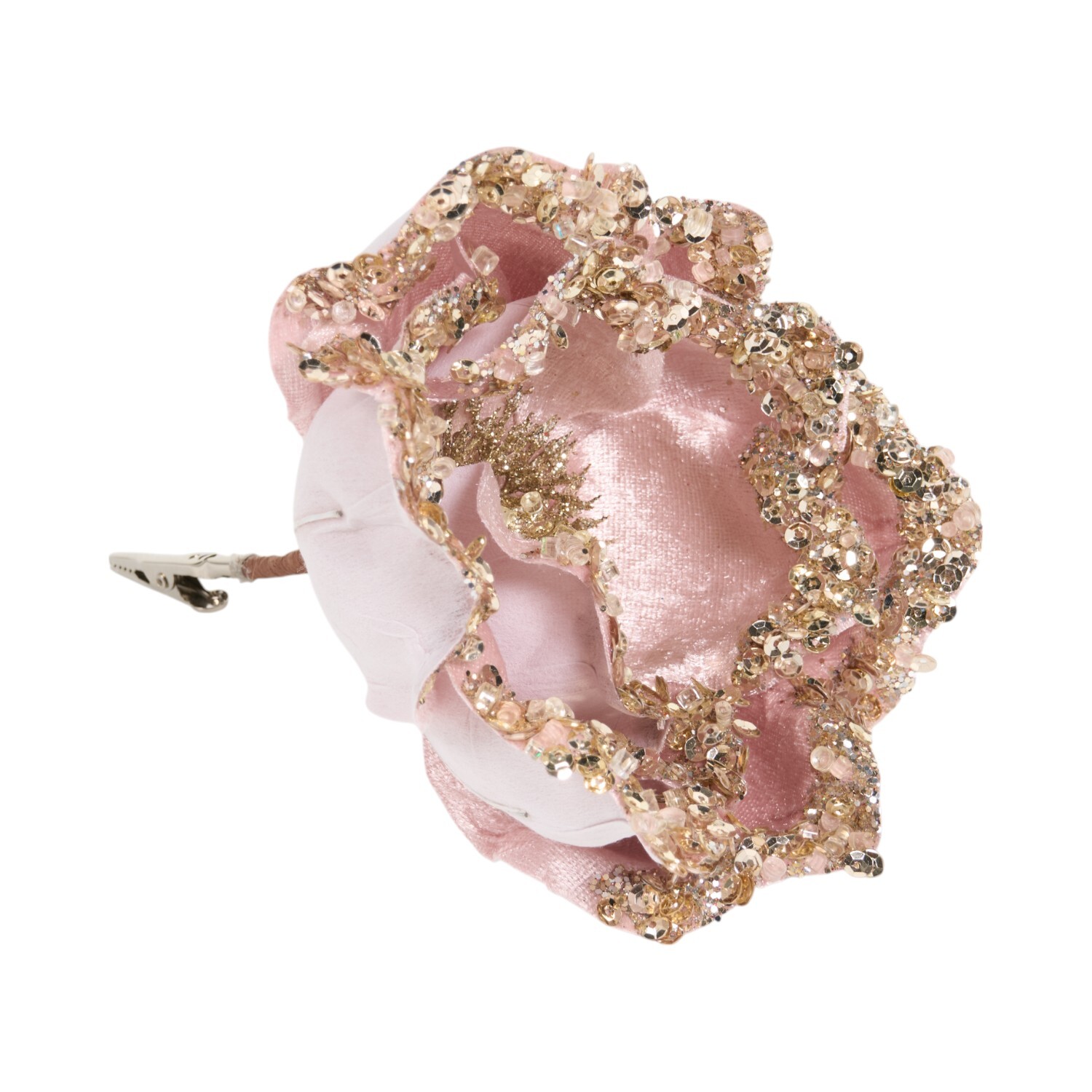 Blush Glitter Magnolia Pick Image 10