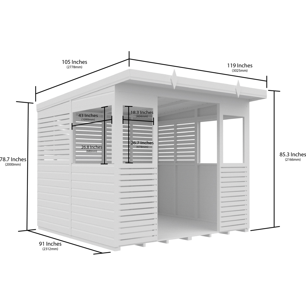 DIY Sheds 8 x 8ft Pressure Treated Tongue and Groove Timber Outdoor Kitchen Shelter Image 9