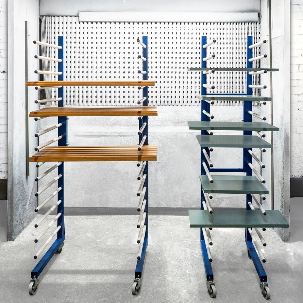 Monstershop Combi Spray Blue Drying Rack Trolley 5 Pack with 4 Connector Image 3