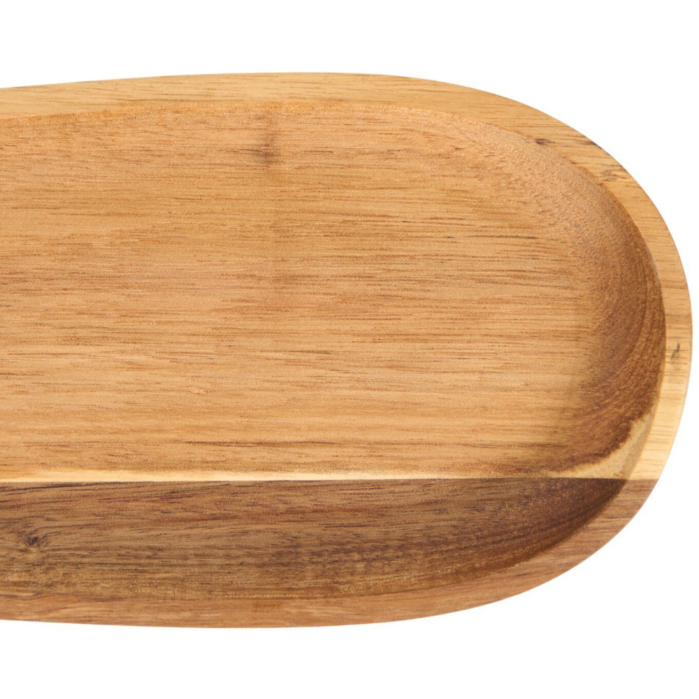 Acacia Wood Serving Platter Natural Long Image 4