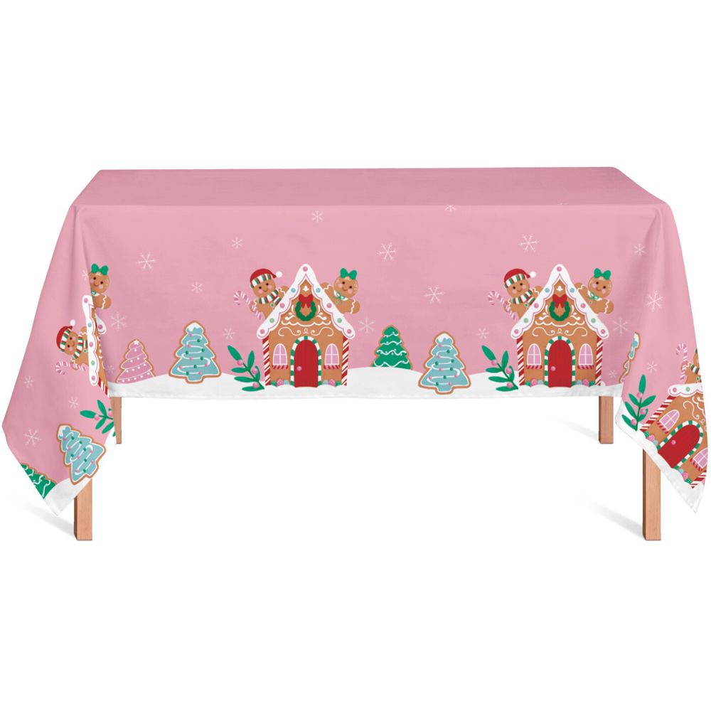 Gingerbread Reusable Table Cover - Pink Image 2