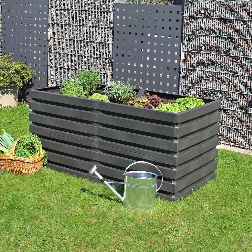 Garantia Skyline Graphite Grey Raised Garden Bed 75 x 80 x 161cm Image 2