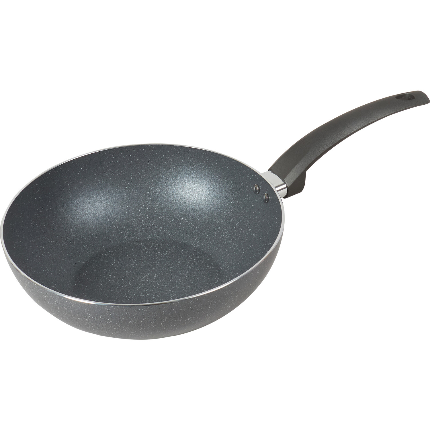 Marble Finish Wok - Black Image 3