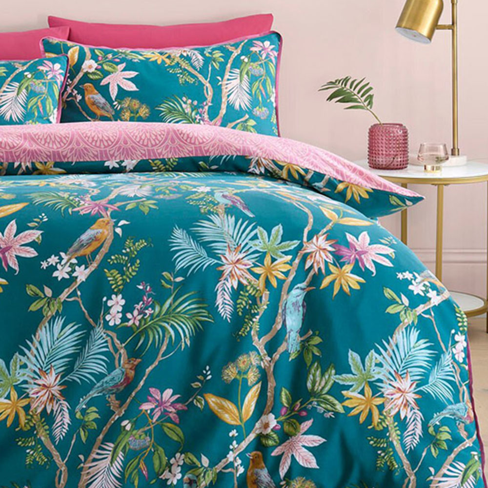 Botanical Birds Duvet Set Multicolour King Image 6